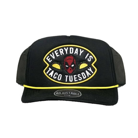 Deadool Mens Trucker Baseball Cap Braid Hat Everyday is Taco Tuesday.