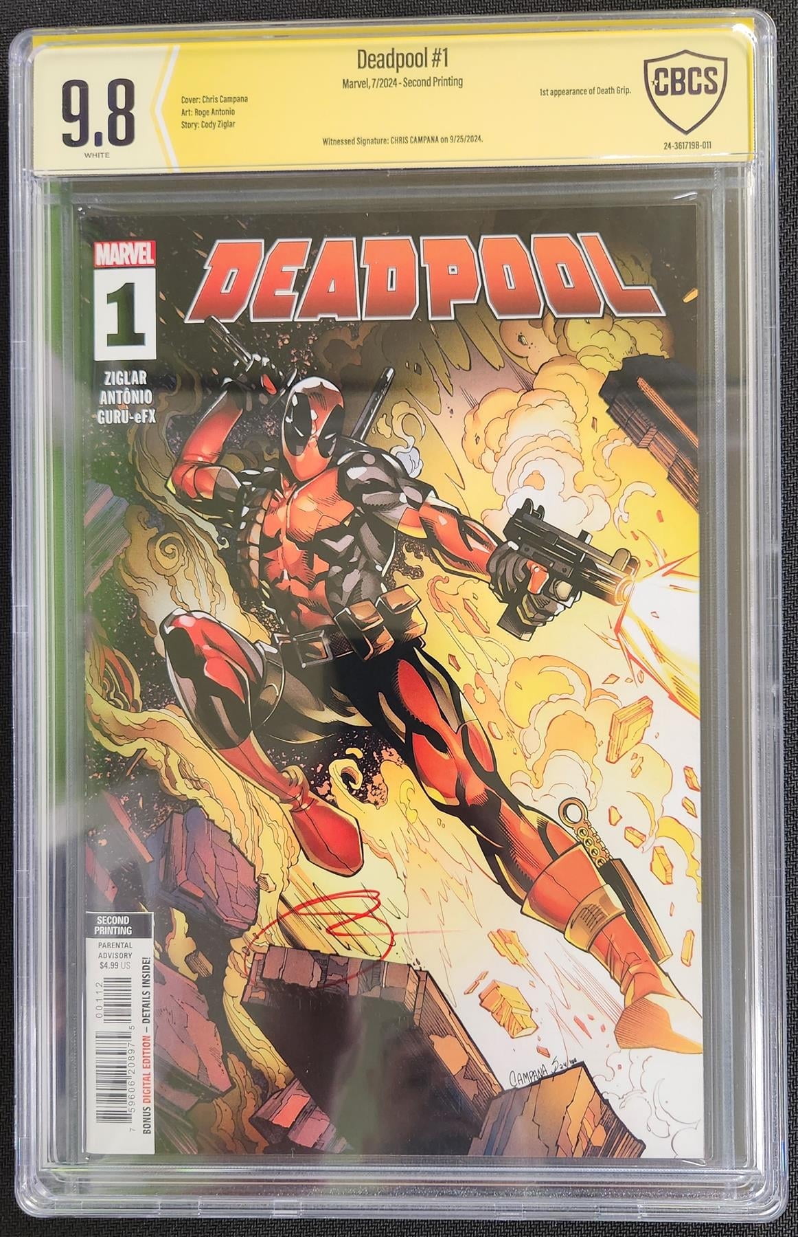 Deadpool #1 2nd Ptg Marvel 2024 CBCS Signature Ser