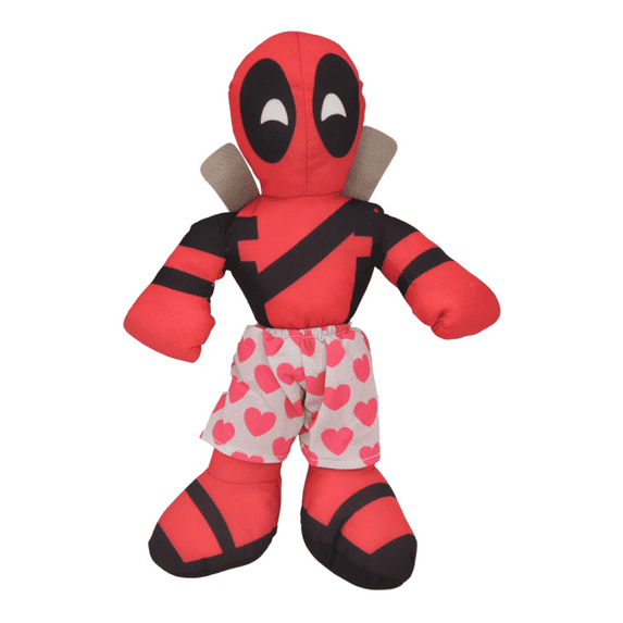 Deadpool 14 Inch Heart Boxers Licensed Character Stuffed Plush Toy
