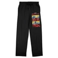 thumbnail image 1 of Deadpool 3 Deadpool And Wolverine Scenes Men's Black Sleep Pajama Pants-Small, 1 of 7