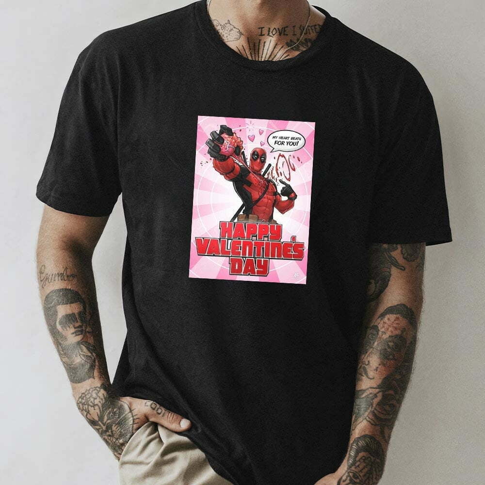 Deadpool 3 Funny Happy Valentine’s Day For Couple T-Shirt - Walmart.com