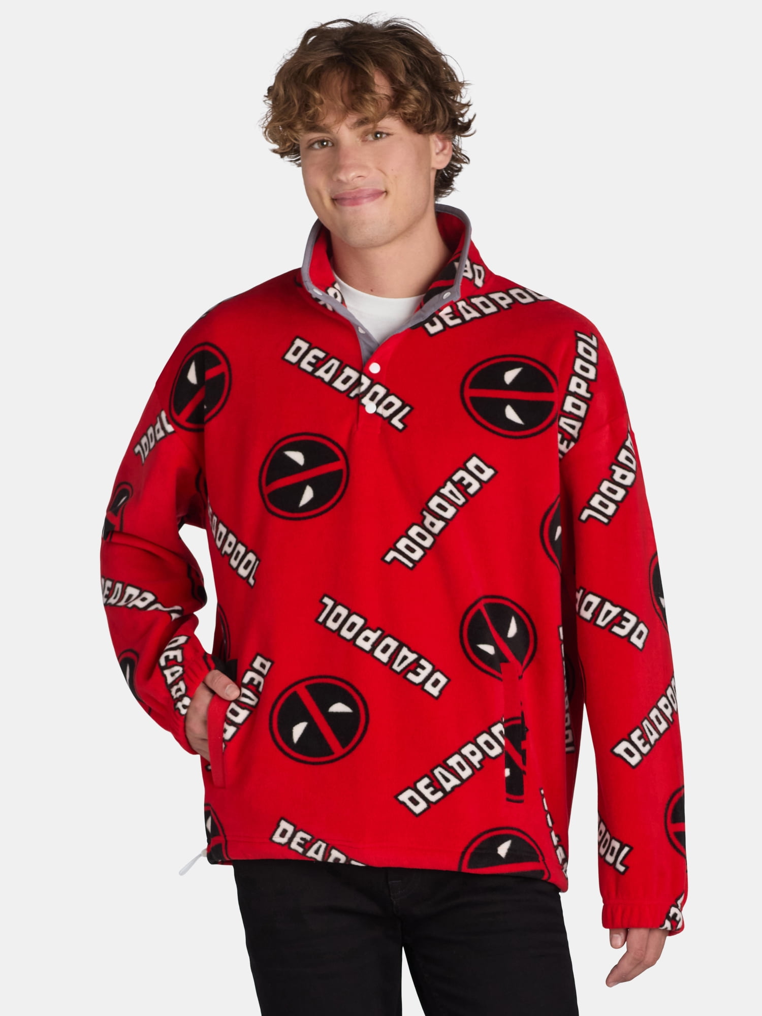 Deadpool 3 Men's and Big Men’s Microfleece Graphic Sweatshirt, Sizes XS-3XL