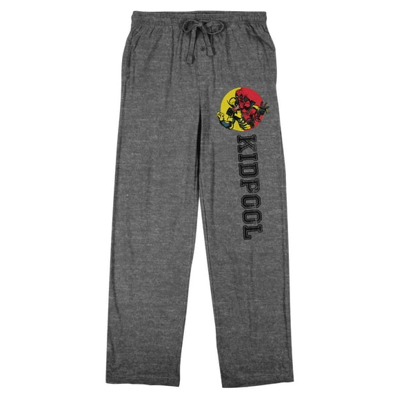 Deadpool 3 Movie "Kidpool" Men's Heather Gray Sleep Pajama Pants-Medium