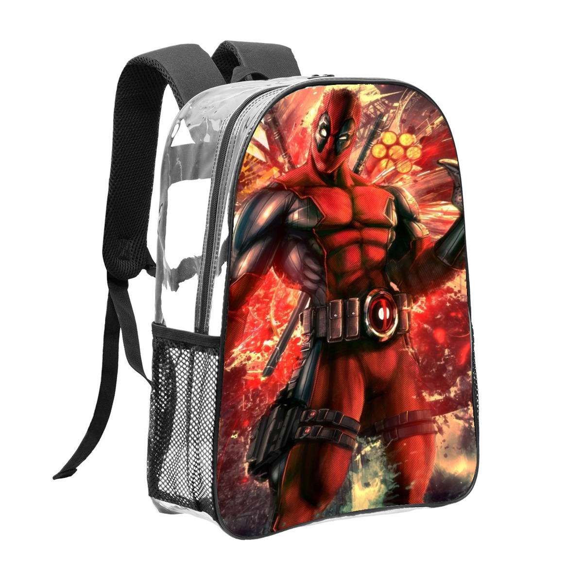 Deadpool 3 Pattern Transparent Backpack Lightweight And fashionable ...