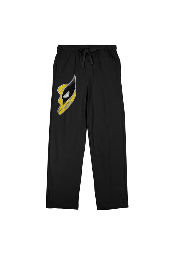 Deadpool 3 Wolverine Half of Friends Heart Men's Black Sleep Pajama Pants-Medium