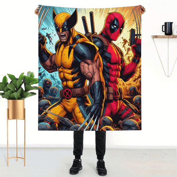 Deadpool 40*50in Blanket Print Blanket,1 Count Soft Comfortable Throw Blanket,Warm Napping Blanket for Bed Couch Sofa Chair Easter Gift