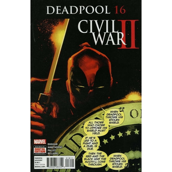 Deadpool (5th Series) #16 VF ; Marvel Comic Book