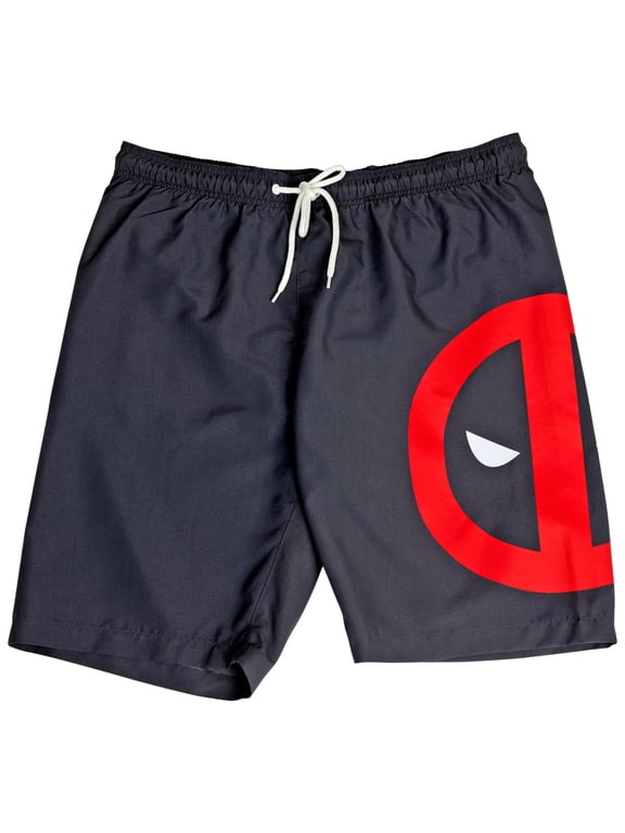 831245-medium-32-34 Marvel Comics Deadpool Angry Face Symbol Board Shorts - Medium 32-34