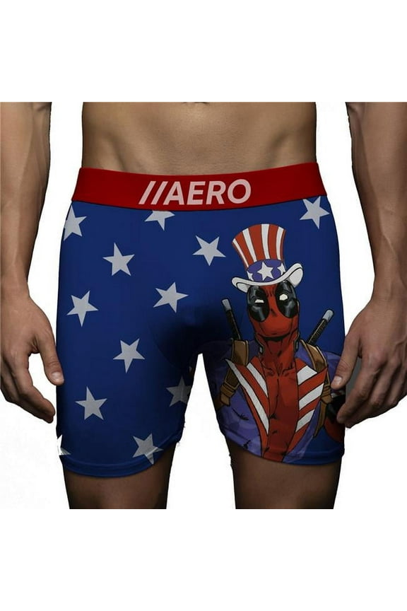 by Deadpool Men's Boxer Briefs, Blue Star