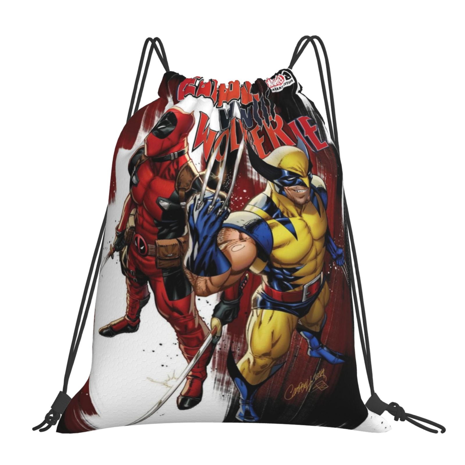 Deadpool And Wolverine Backpack Sports Gym Bag Lightweight Draw String ...