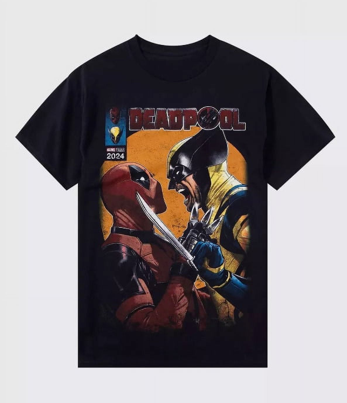 Deadpool And Wolverine FaceOff Comic 2024 Xmen Fan Gift Tshirt Men