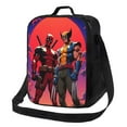 thumbnail image 1 of Deadpool And Wolverine Lunch Bag Portable Insulated Lunch Box Large Capacity Tote Bag Zipper Net Pocket 10.5 x 8 x 4.5 Inch., 1 of 3