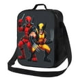 thumbnail image 1 of Deadpool And Wolverine Lunch Bag Portable Insulated Lunch Box Large Capacity Tote Bag Zipper Net Pocket 10.5 x 8 x 4.5 Inch., 1 of 3