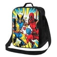thumbnail image 1 of Deadpool And Wolverine Lunch Bag Portable Insulated Lunch Box Large Capacity Tote Bag Zipper Net Pocket 10.5 x 8 x 4.5 Inch., 1 of 3