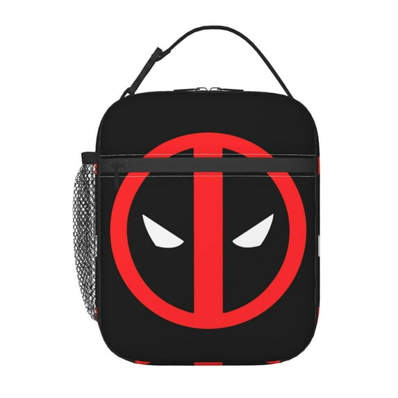 Deadpool And Wolverine Lunch Bag Portable Insulated Lunch Box Large Capacity Tote Bag Zipper Net Pocket 10 x 8 x 4 Inch.