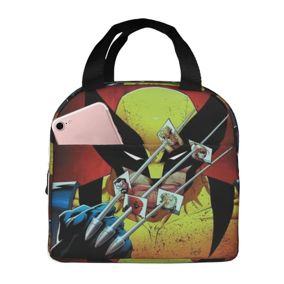 Deadpool And Wolverine Lunch Bag Portable Lunch Box Large Capacity Leakproof Work Tote Bag 8.5 x 5 x 8 inch