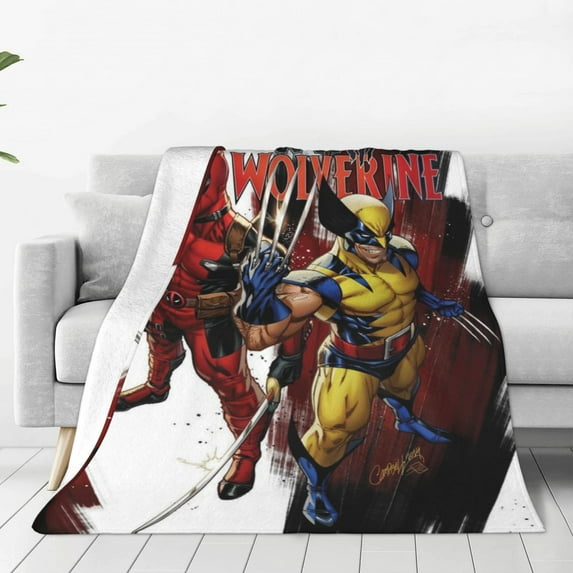 Deadpool And Wolverine Throw Blanket - Fuzzy Blanket Super Soft Lightweight Bedding 40x30