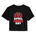 thumbnail image 1 of Deadpool - April Pool's Day - Juniors Cropped Graphic T-Shirt, 1 of 4