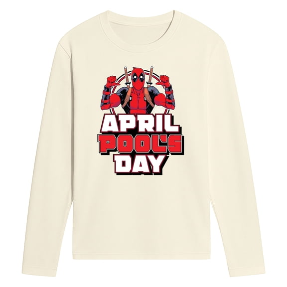 Deadpool - April Pool's Day - Men's Long Sleeve Graphic T-Shirt