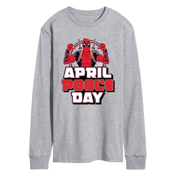 Deadpool - April Pool's Day - Men's Long Sleeve Graphic T-Shirt