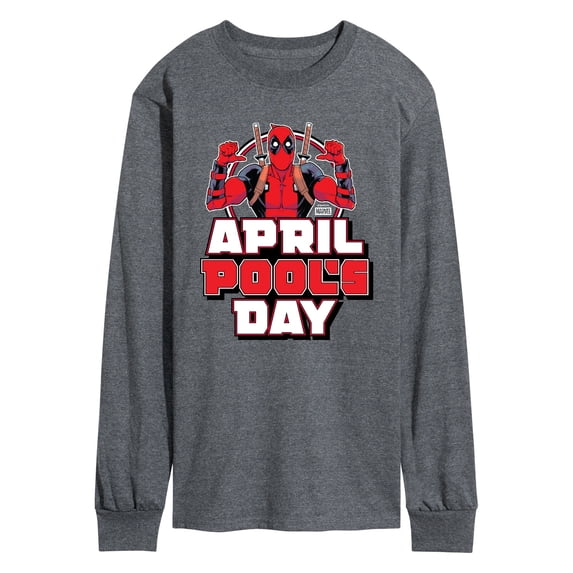 Deadpool - April Pool's Day - Men's Long Sleeve Graphic T-Shirt