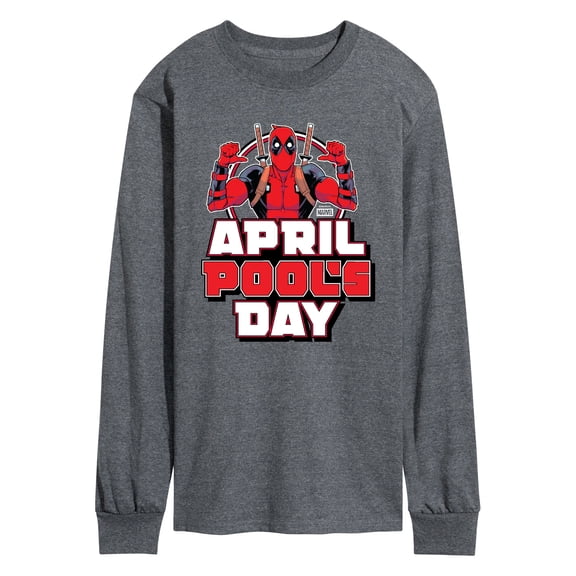 Deadpool - April Pool's Day - Men's Long Sleeve Graphic T-Shirt