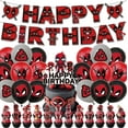 thumbnail image 1 of Cartoon Birthday Party Supplies,Birthday Decorations Balloons, Banners, Cupcake Toppers for Boys and Girls, 1 of 4
