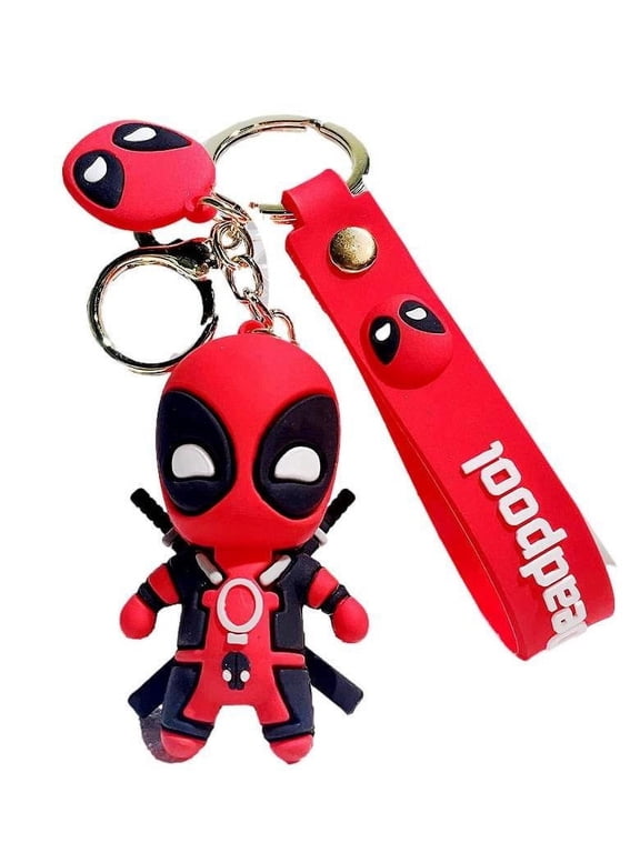 Deadpool Character Silicone 3D Charm Keychain Keyring