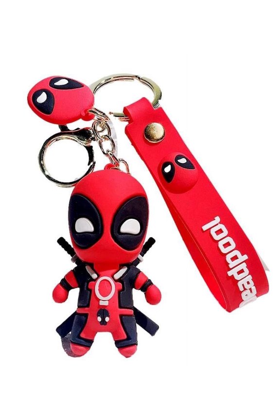 Deadpool Character Silicone 3D Charm Keychain Keyring