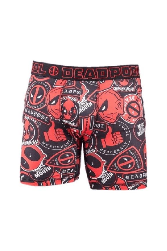 Character and Symbols All Over Men's Underwear Boxer Briefs-Small (28-30)