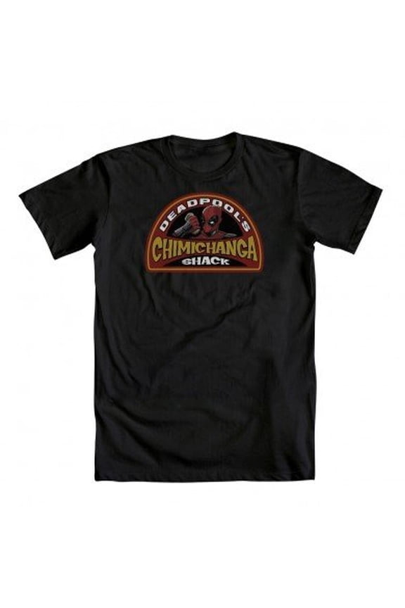 Deadpool Chimichanga Shack Adult Black T-Shirt