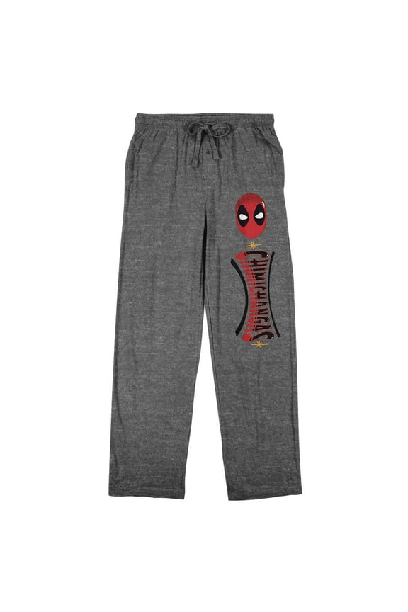 Deadpool Chimichangas Men's Heather Gray Sleep Pants-Medium
