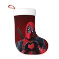 Deadpool Christmas Stocking 17.7" Xmas Stocking with Plush Cuff