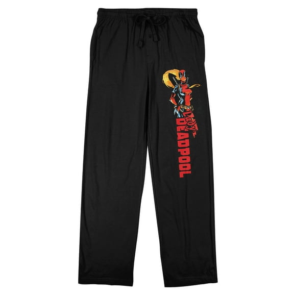 Deadpool Classic Lady Deadpool Men's Black Sleep Pajama Pants-Large
