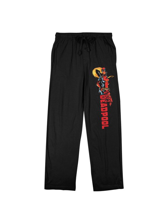 Deadpool Classic Lady Deadpool Men's Black Sleep Pajama Pants-Small