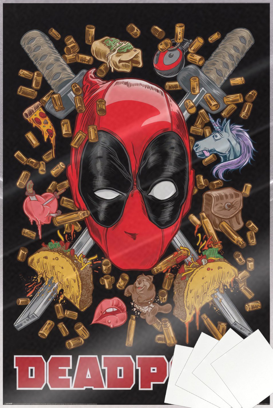 Deadpool - Comic Poster (Swords & Bullets) (Size: 24
