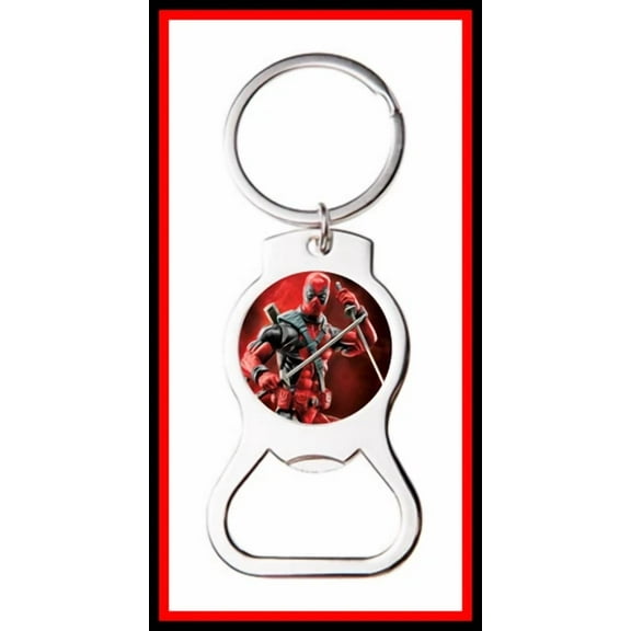 Deadpool Custom Bottle Opener Keychain Key Ring - Great Gift