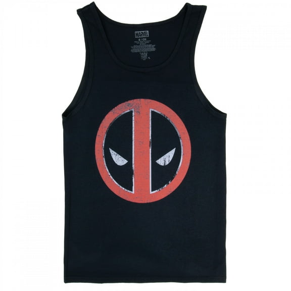 Deadpool Distressed Symbol Tank Top-Small