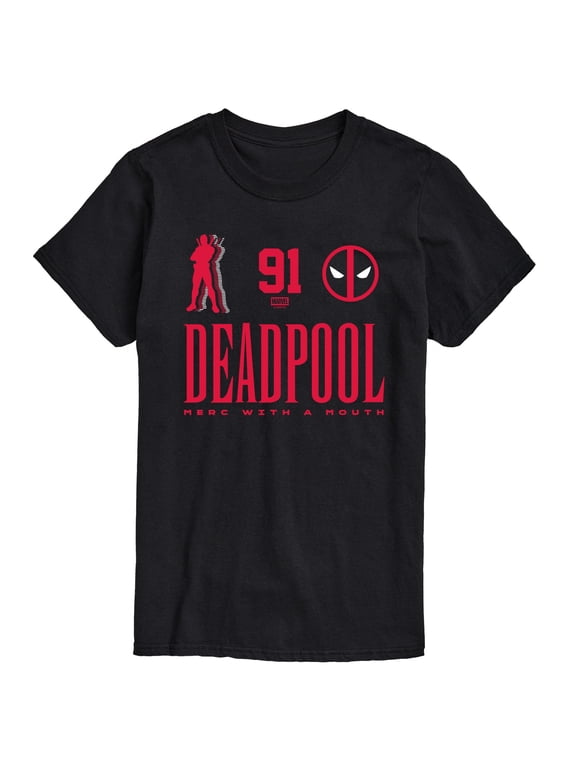 - Deadpool Jersey Men's Short Sleeve Graphic T-Shirt