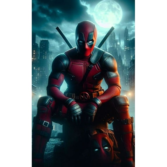 Deadpool Diamond Art Painting Kits, Diamond Art, Full Drill 5d Diamond Dots Kits Gem Art for Adults Wall Home Decor(12"x16")