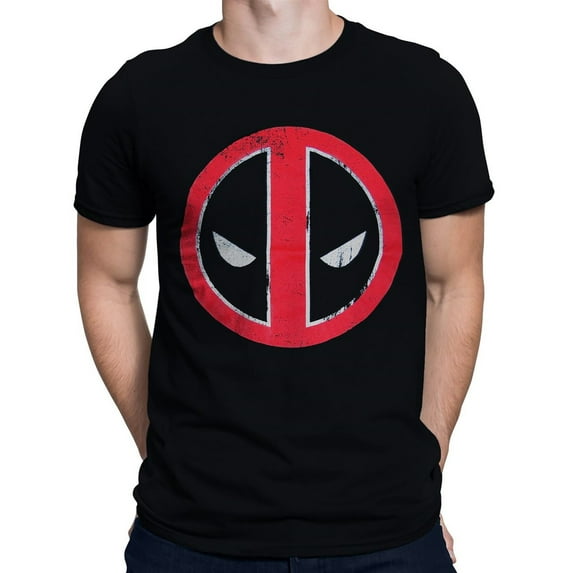 Deadpool Distressed Symbol T-Shirt-XLarge