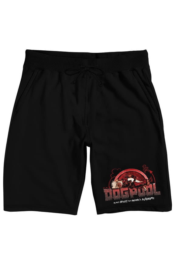 Deadpool Do Not Insult This Animal's Autonomy Men's Black Lounge Shorts-Small