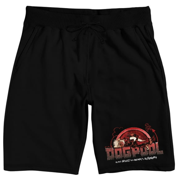 Deadpool Do Not Insult This Animal's Autonomy Men's Black Lounge Shorts-XL