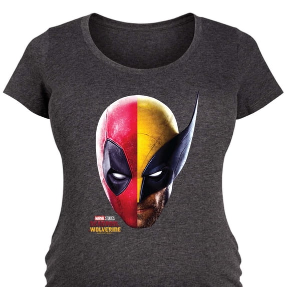 Deadpool - Faces- Women's Maternity Scoop Neck Graphic T-Shirt