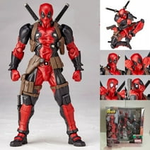Deadpool Full Body Movable Figure Model Toy , Full Set of Replacement Accessories Gestures, Masks, Joints