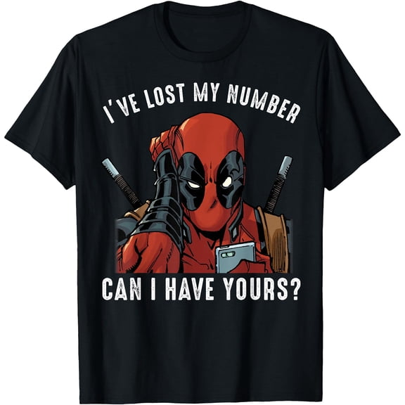 Deadpool I've Lost My Number Can I Have Yours DTG Print Unisex T-Shirt