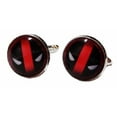 thumbnail image 1 of Deadpool Logo Glass Domed Cufflinks, 1 of 1