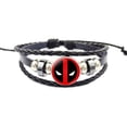 thumbnail image 1 of Deadpool Logo Glass Domed Symbol Braided Bracelet, 1 of 1