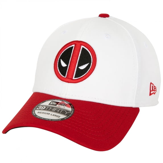 Deadpool Logo Home Colors New Era 39Thirty Fitted Hat-Large/XLarge