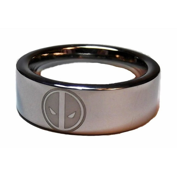 Deadpool Logo Stainless Steel Band Ring Size 10